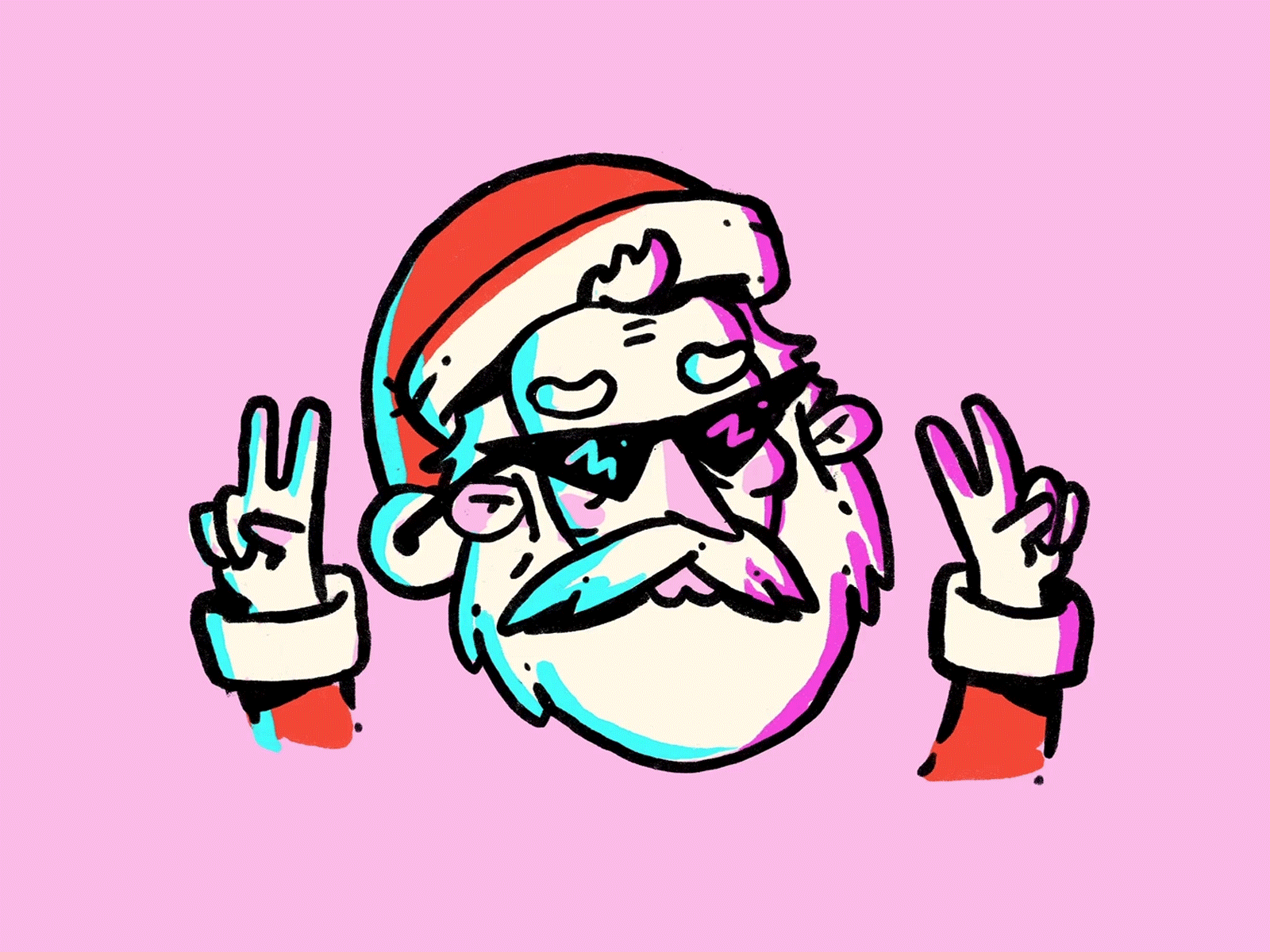 dj santa animated gif cool santa dj dj santa illustration santa xmas