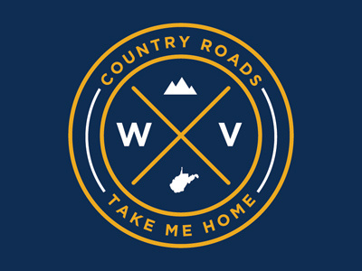 Country Roads Seal logo design seal