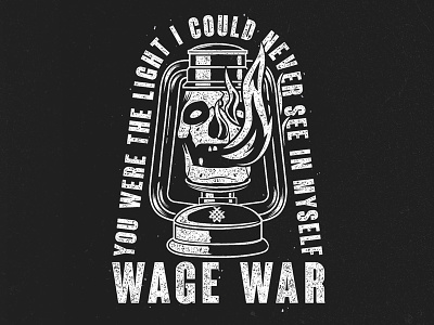 Wage War | Skull Lantern apparel band merch deadweight illustration lantern merch metalcore skull t-shirt t-shirt design wage war warped tour