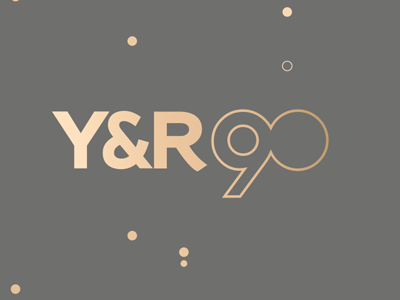Y&R 90th Anniversary Identity advertising brand identity logo