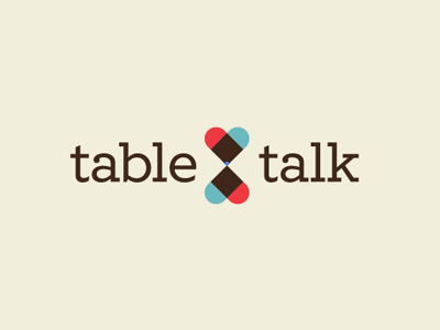 table talk brand identity branding heart logo table