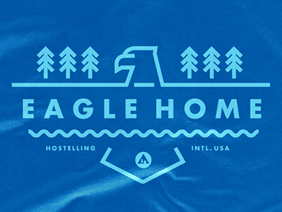 Eagle Home shirt for Hostelling International design eagle illustration tshirt
