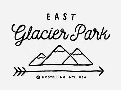 East Glacier Park T Shirt Design hand done illustration t shirt graphics