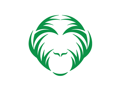 Chimp Sanctuary Logo animal chimpanzee illustration logo