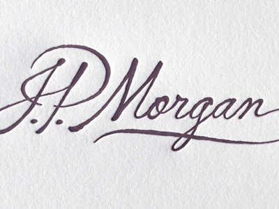 JPMorgan Rebrand branding calligraphy