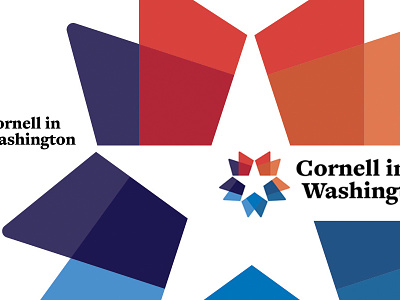 Cornell in Washington Logo banner brand design logo star university