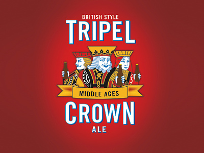 Tripel Crown Label beer beer art craft brewing design logo vector