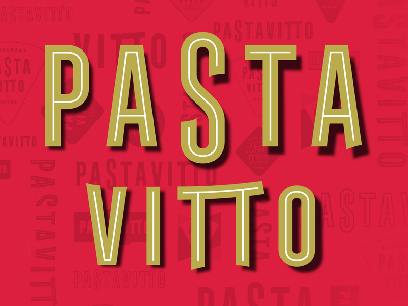 Pasta Vitto Logo typography italian restaurant branding design restaurant design logo type art