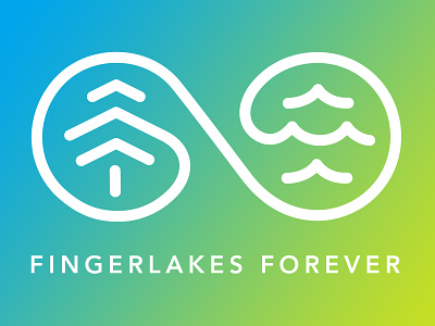 Finger Lakes Forever symbol brand identity capital campaign logotype nonprofit vector