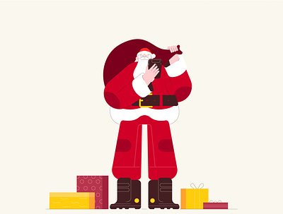 Character Santa aftereffects animation character characters design dribbble illustration minimal motion