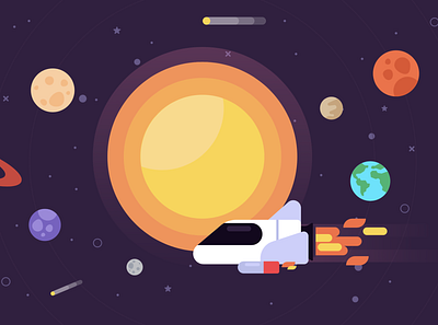 Planets character characters design dribbble illustration minimal planets