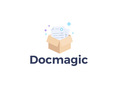 Logo Docmagic android application box colors document dribbble ios logo magic sheets solve web