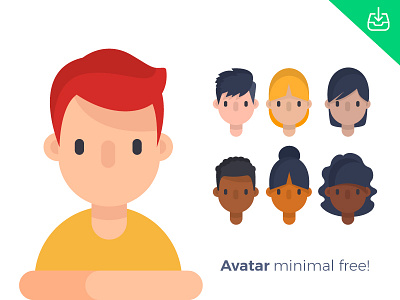 Avatar Minimal FREE Formas Estudio avatar colors free minimal people