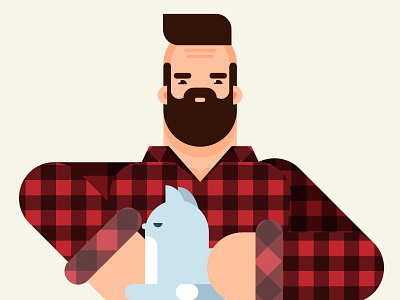 Día Internacional del Gato beard cat character man minimal muscular pictures woodcutter