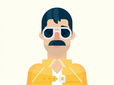 Birthday of Freddie Mercury birthday character freddie freddiemercury illustration mercury music queen