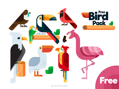 FREE Bird Pack! bird birds character deisgn free icon illustration web