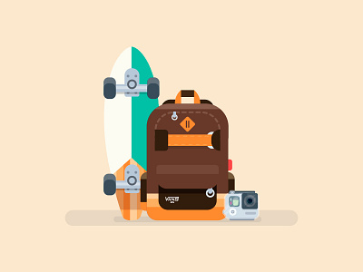 Objects to skate backpack camera gopro icon objects satchel skate table