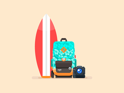 Objects to Surf backpack cam camera gopro icon objects satchel skate surf table