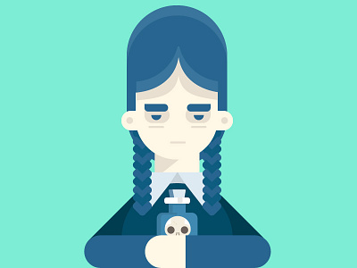 The Addams Family characters design flat illustration minimal office characterflat hallowen the addams family character