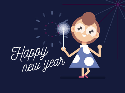 HAPPY NEW YEAR ! 2017 2018 happy illustration new year