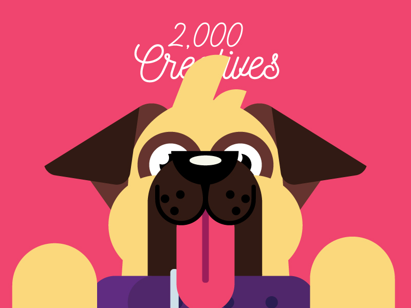 Dog happy design dog dribbble followers formas illustration