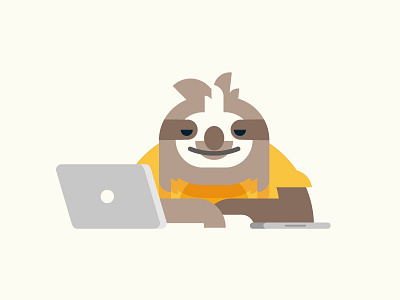 Sloth animal character draw illustrator sloth