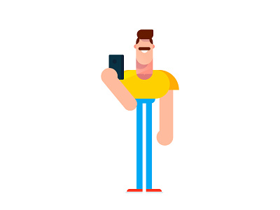 Character adobe character color illustration men phone