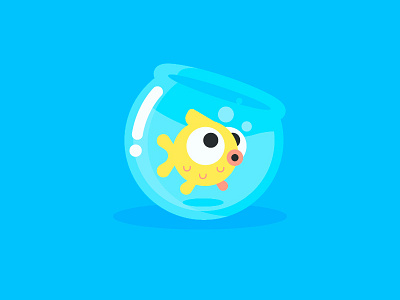 Fish character dribbble fish fish tank illustration