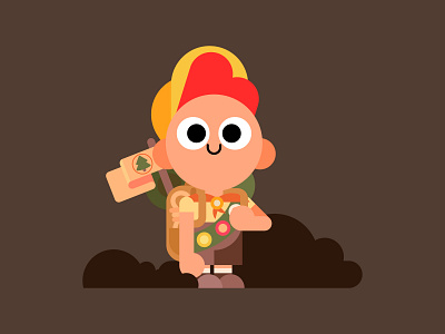 Boy Scout animation boy scout boy scouts character characters design illustration minimal