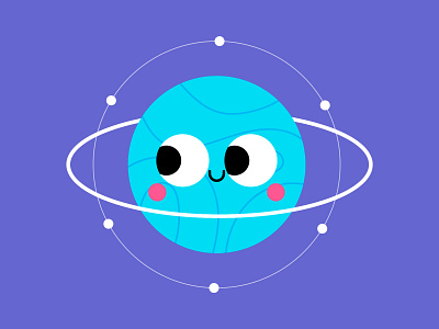 Planet character characters dribbble formas illustration illustre planet