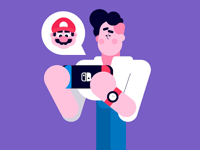 Nintendo character characters dribbble game gamer illustration mariobros motion nintendo