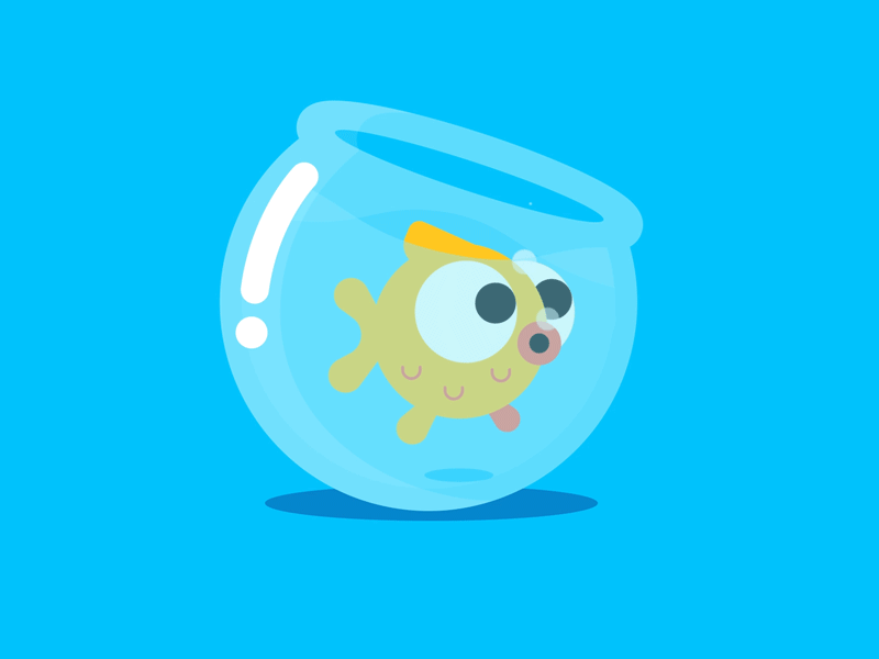 Fish aftereffect animation character characters design dribbble fish gif illustration