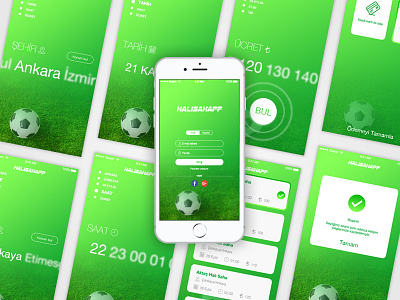 HALISAHAPP app design football halısaha iphone login sketch sport ui user userinterface ux