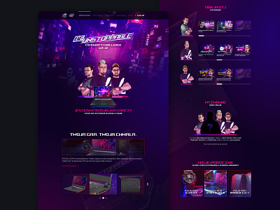 ASUS BeUnstoppable - JaRock asus asus beunstoppable asus rog asus rog strix scar iii asus rog strix scar iii beunstoppable design game gamers gaming jarock landing landing page one page republic of gamers streamers technology twitch web design