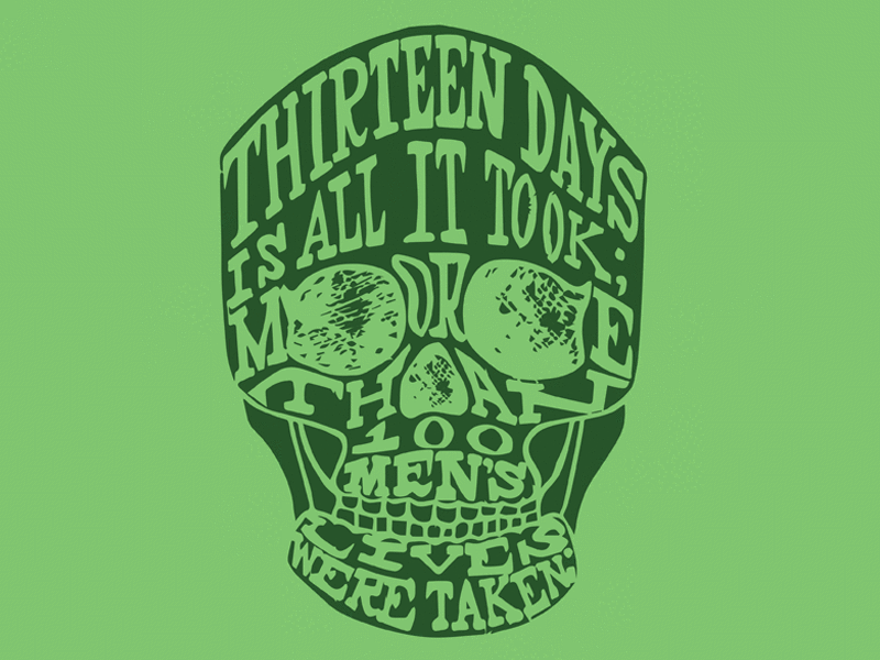 Typography Design for Poem adobe art design graphics green illustration illustrator poem skull typography