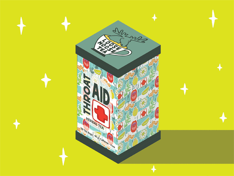 Tea Package Design Isometric Drawing