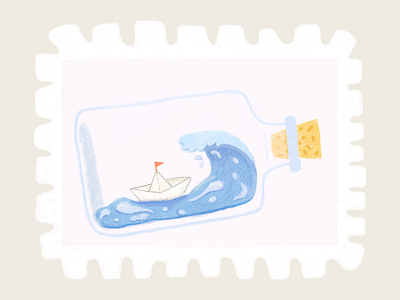 Day 12 prompt: Foam art boat digitalart foam illustration inkoctober20 peachtober20 stamp