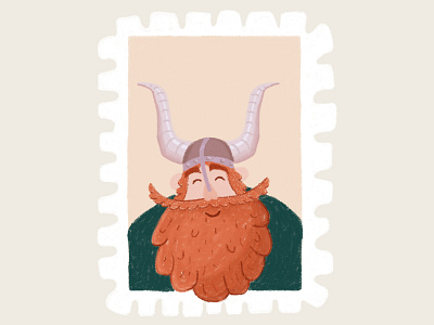 Day 13 prompt: Horn art digitalart horn illustration inkoctober20 peachtober20 stamp viking