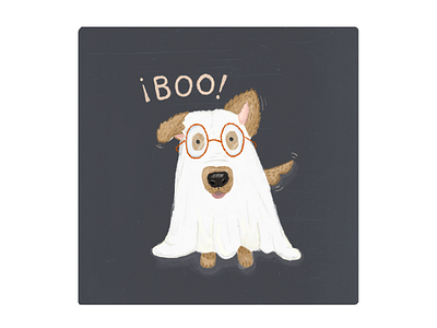 A scary ghost art digitalart digitalillustration dog dogillustration ghost illustration