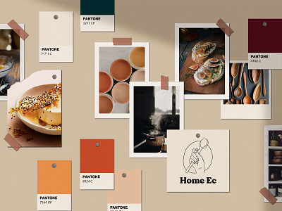 Home Ec Moodboard branding design flat minimal redesign