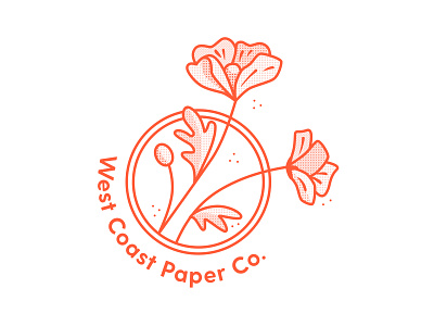 West Coast Paper Co. branding design flat illustration logo minimal vector