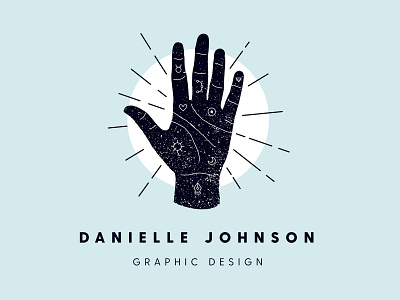 The Hand branding design flat illustration logo minimal typography vector