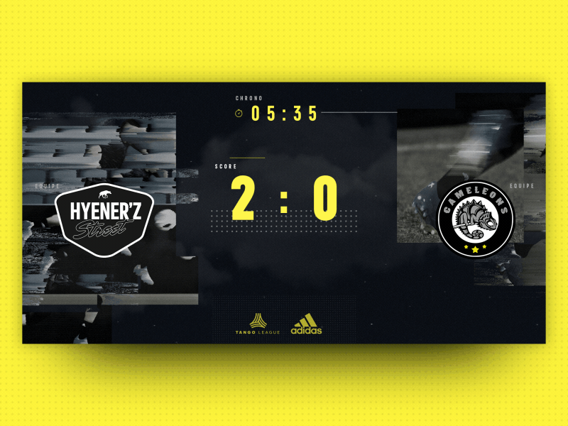 Adidas x Dribbble adidas dark design football interaction interface lines motion design soccer ui ux yellow