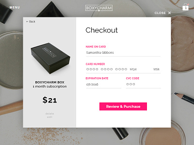 DailyUI Challenge: Credit Card Checkout