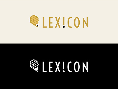 Lexicon Logo beehive communication company concept copywriting fierce honey journalism logo logomark pencil pr strong woman women writing