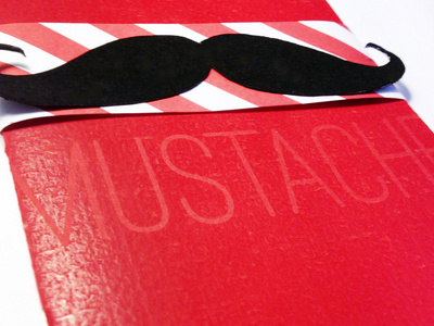 Mustache Zine for Barbasol Shaving Cream barbasol die cut mustache paper print texture typography zine