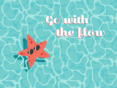 Go with the flow design illustration