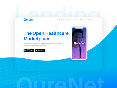 Qurenet - App Landing Page clean landing minimal simple web