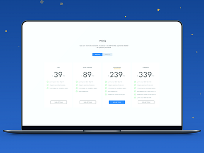 Minimal Pricing Table