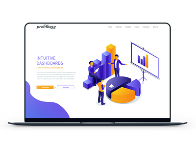 Profitbase Homepage clean design flat minimal minimalism simple ui ux web website